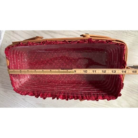 Vintage 1991 Longaberger Rectangle Basket with Double Swing Handles - Picture 11 of 13